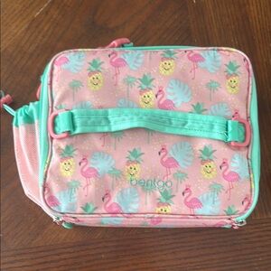 Tropical Flamingo Print Pink and Green Bag